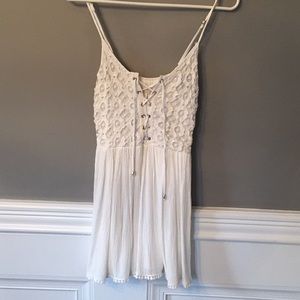 White, mini, summer dress.
